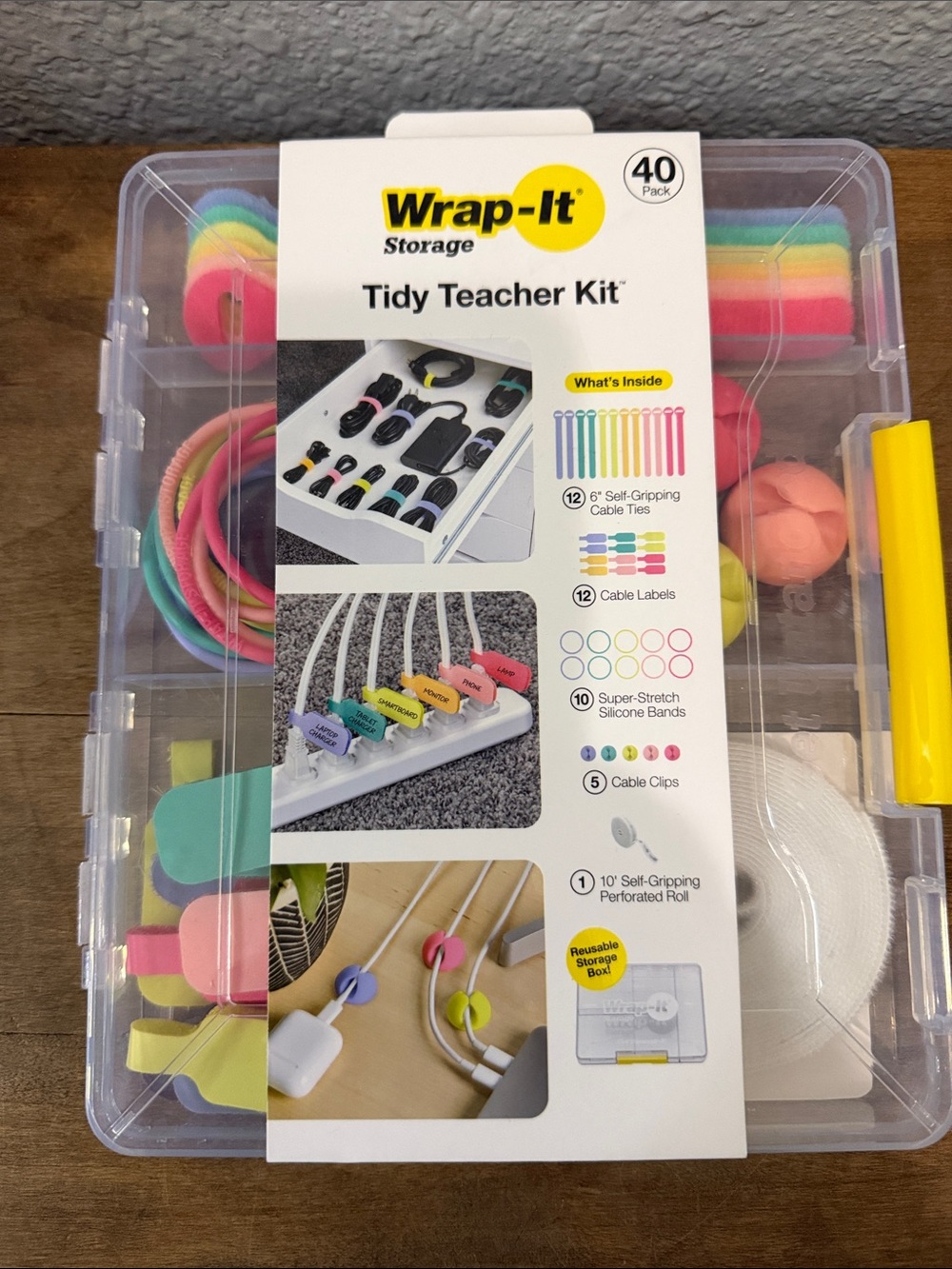 Tidy Teacher Kit – Multicolor Cable Management Set